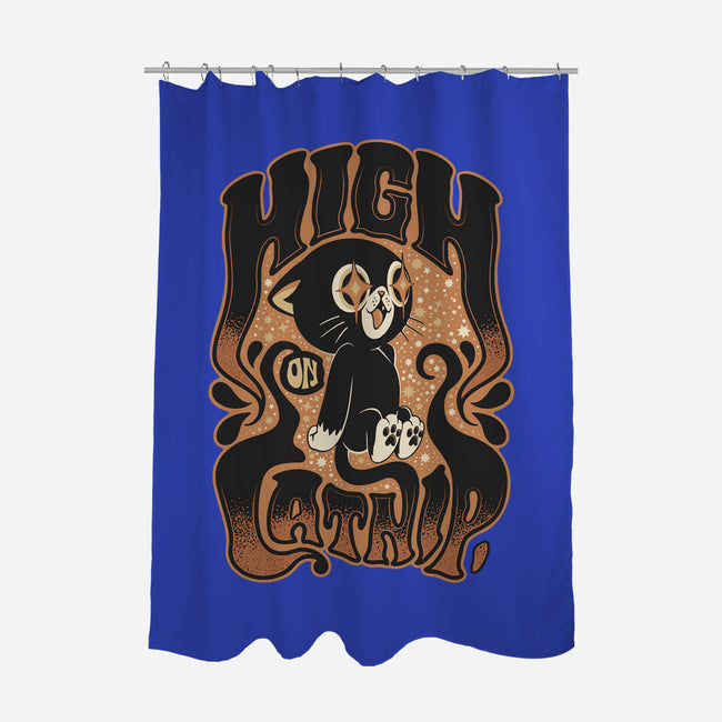 High On Catnip-None-Polyester-Shower Curtain-Popnotic