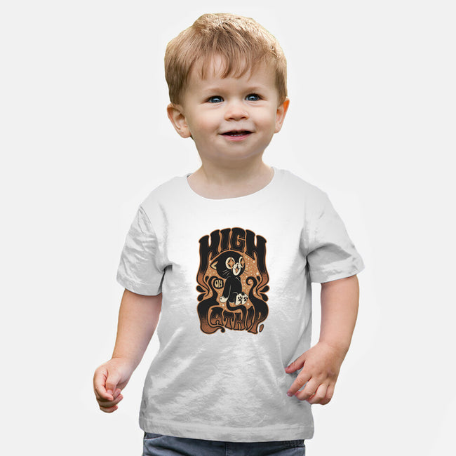 High On Catnip-Baby-Basic-Tee-Popnotic