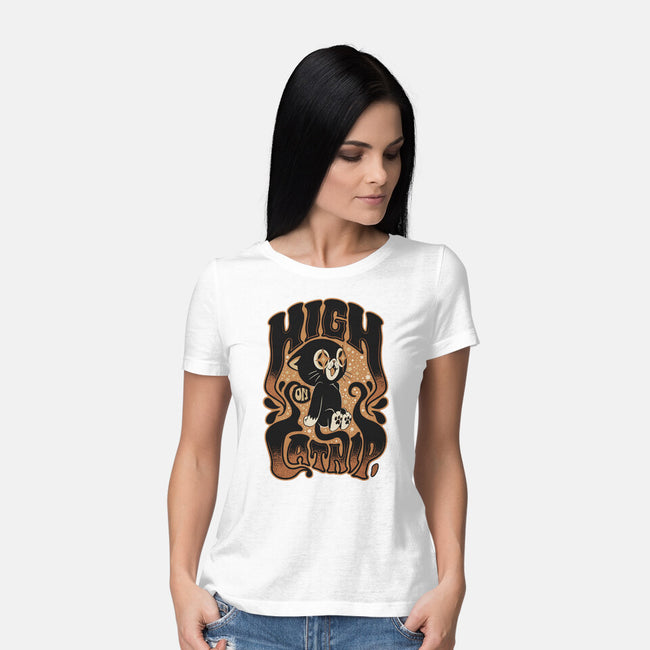 High On Catnip-Womens-Basic-Tee-Popnotic