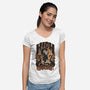 High On Catnip-Womens-V-Neck-Tee-Popnotic
