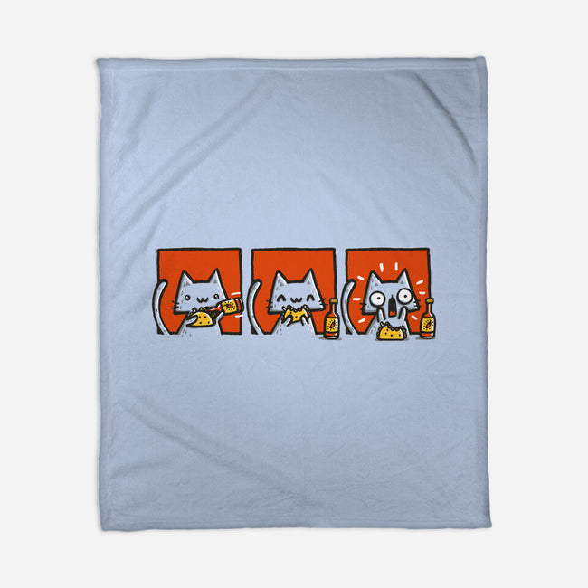 Hot Sauce Cat-None-Fleece-Blanket-Wenceslao A Romero