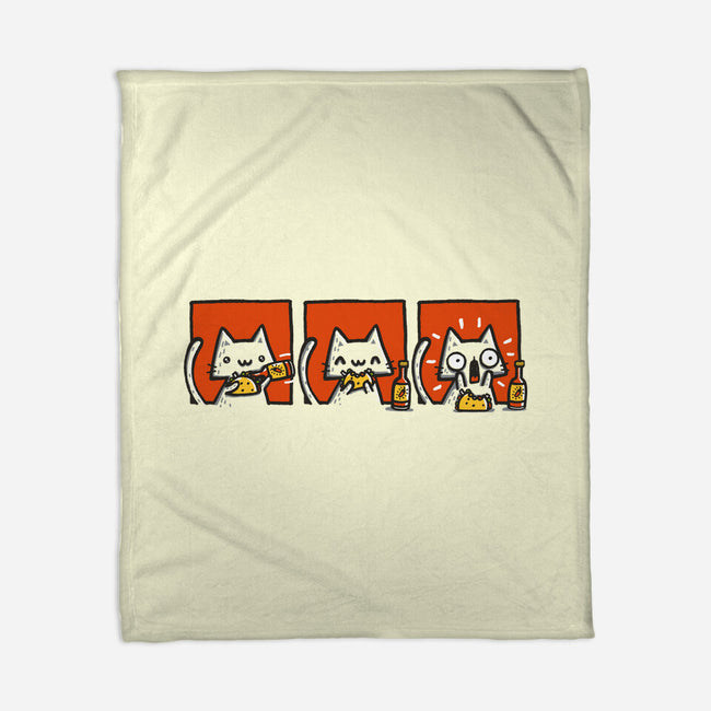 Hot Sauce Cat-None-Fleece-Blanket-Wenceslao A Romero
