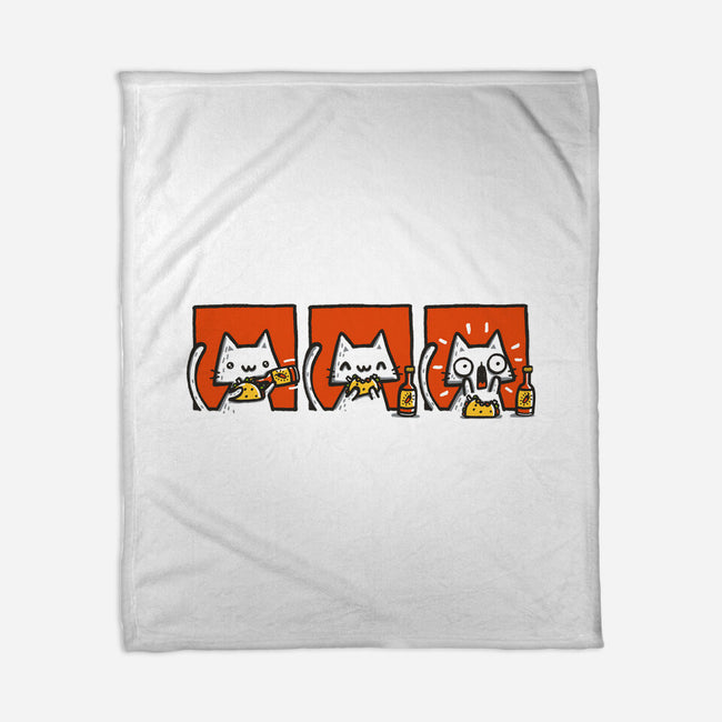 Hot Sauce Cat-None-Fleece-Blanket-Wenceslao A Romero
