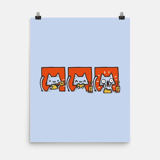 Hot Sauce Cat-None-Matte-Poster-Wenceslao A Romero