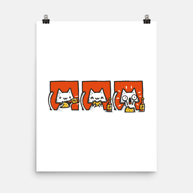 Hot Sauce Cat-None-Matte-Poster-Wenceslao A Romero