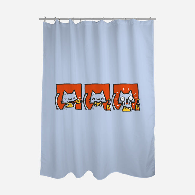 Hot Sauce Cat-None-Polyester-Shower Curtain-Wenceslao A Romero