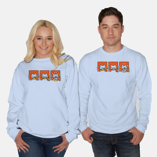 Hot Sauce Cat-Unisex-Crew Neck-Sweatshirt-Wenceslao A Romero