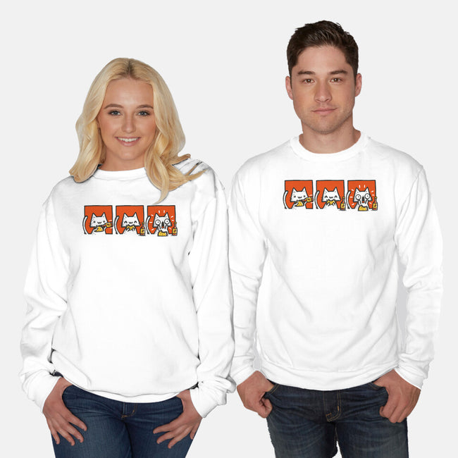 Hot Sauce Cat-Unisex-Crew Neck-Sweatshirt-Wenceslao A Romero