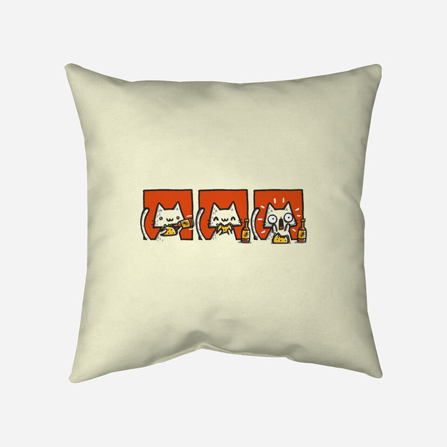 Hot Sauce Cat-None-Removable Cover w Insert-Throw Pillow-Wenceslao A Romero
