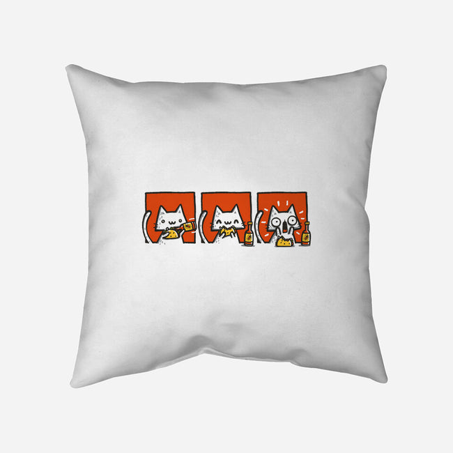 Hot Sauce Cat-None-Removable Cover w Insert-Throw Pillow-Wenceslao A Romero