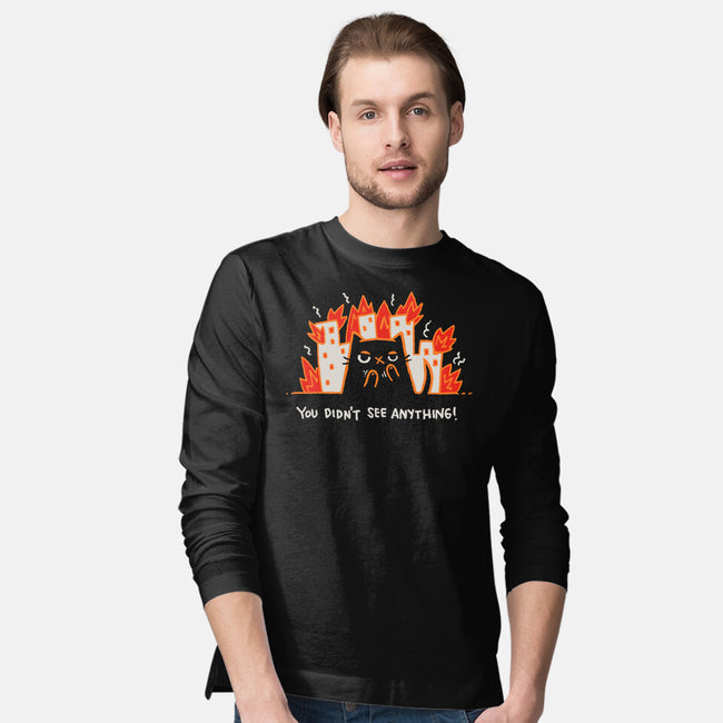 Didn't See Anything-Mens-Long Sleeved-Tee-Wenceslao A Romero