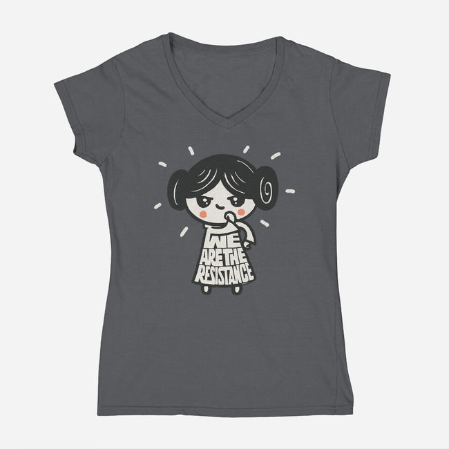 We Are The Resistance-Womens-V-Neck-Tee-Wenceslao A Romero
