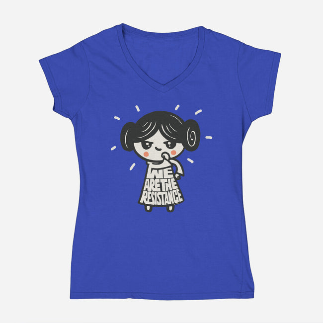 We Are The Resistance-Womens-V-Neck-Tee-Wenceslao A Romero