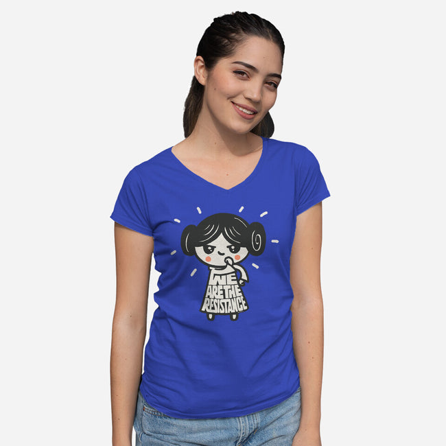 We Are The Resistance-Womens-V-Neck-Tee-Wenceslao A Romero