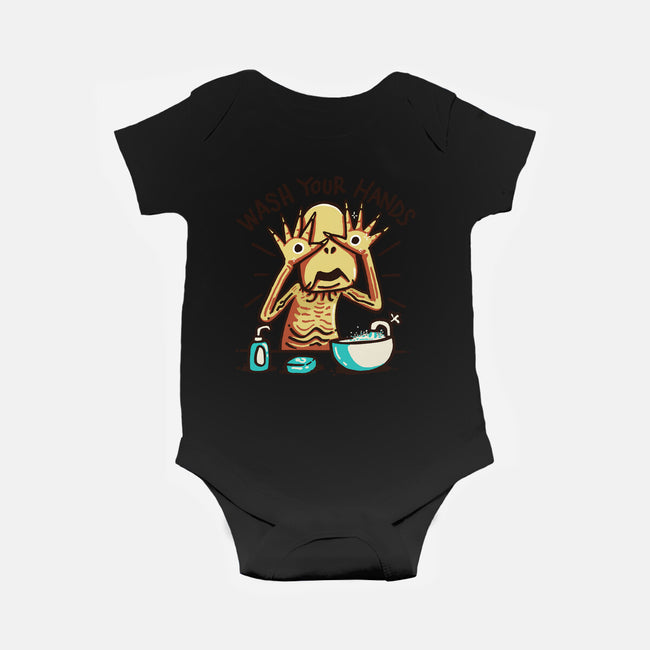Dirty Hands-Baby-Basic-Onesie-Wenceslao A Romero