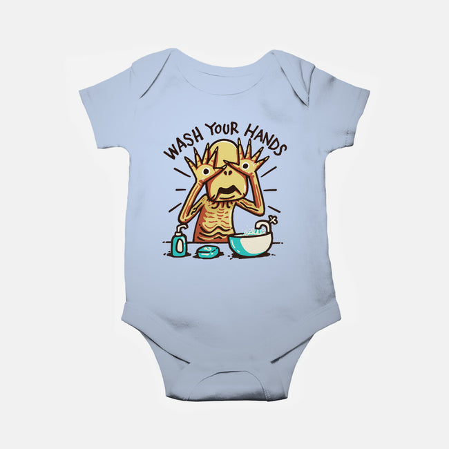 Dirty Hands-Baby-Basic-Onesie-Wenceslao A Romero
