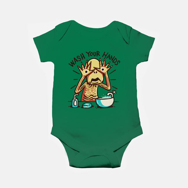 Dirty Hands-Baby-Basic-Onesie-Wenceslao A Romero