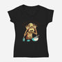 Dirty Hands-Womens-V-Neck-Tee-Wenceslao A Romero