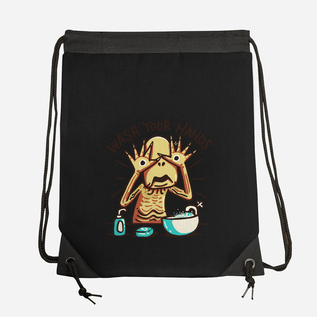 Dirty Hands-None-Drawstring-Bag-Wenceslao A Romero