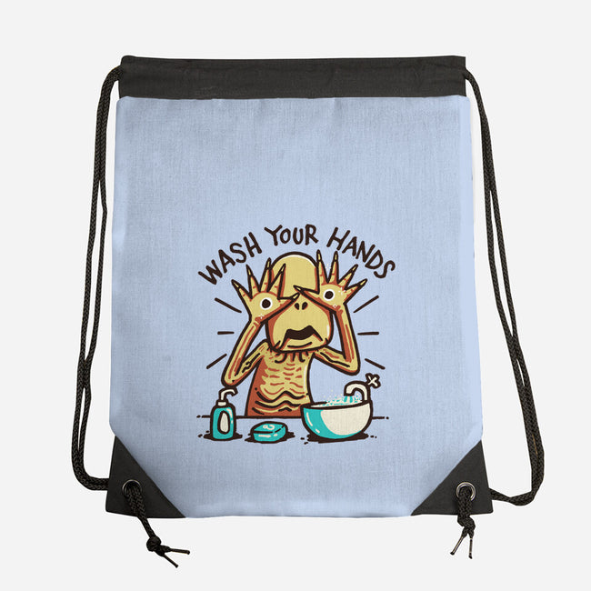 Dirty Hands-None-Drawstring-Bag-Wenceslao A Romero