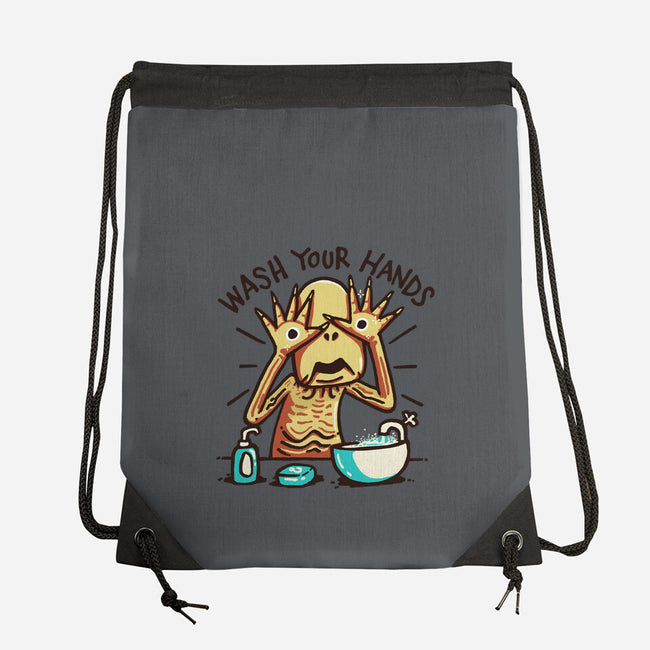 Dirty Hands-None-Drawstring-Bag-Wenceslao A Romero
