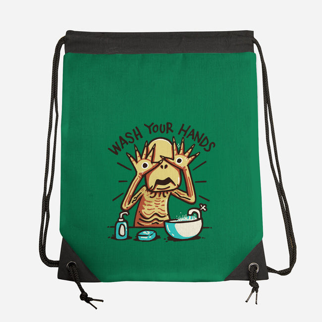 Dirty Hands-None-Drawstring-Bag-Wenceslao A Romero