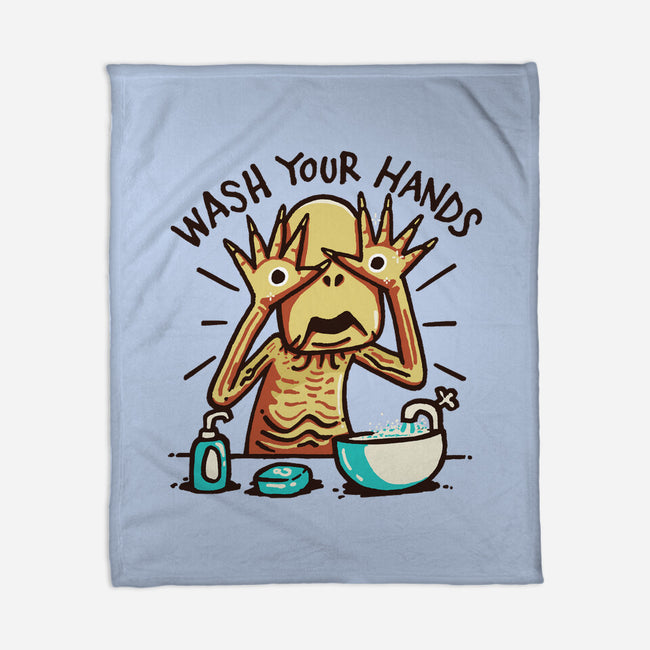 Dirty Hands-None-Fleece-Blanket-Wenceslao A Romero