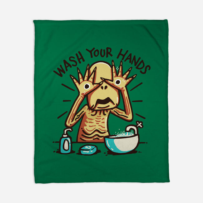Dirty Hands-None-Fleece-Blanket-Wenceslao A Romero