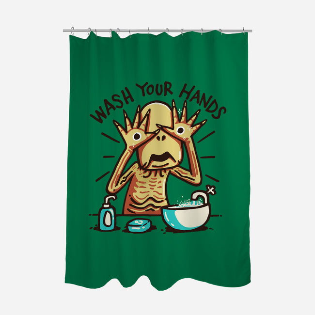 Dirty Hands-None-Polyester-Shower Curtain-Wenceslao A Romero