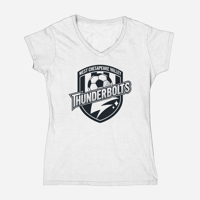 WCV Thunderbolts-Womens-V-Neck-Tee-teesgeex