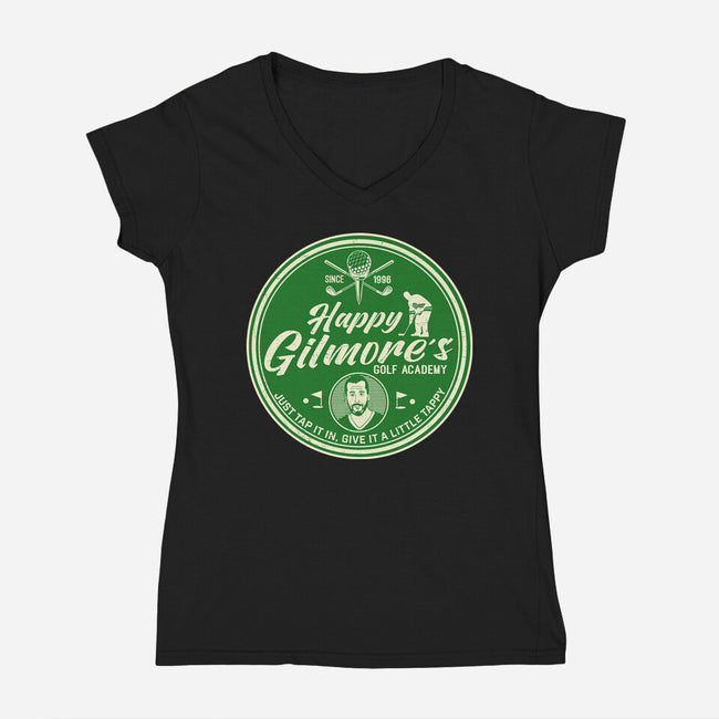 Happy Gilmore's Golf Academy-Womens-V-Neck-Tee-SuperEdu