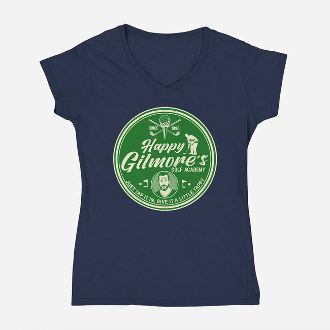 Happy Gilmore's Golf Academy-Womens-V-Neck-Tee-SuperEdu