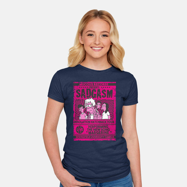 Sadgasm Live-Womens-Fitted-Tee-SuperEdu