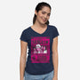 Sadgasm Live-Womens-V-Neck-Tee-SuperEdu