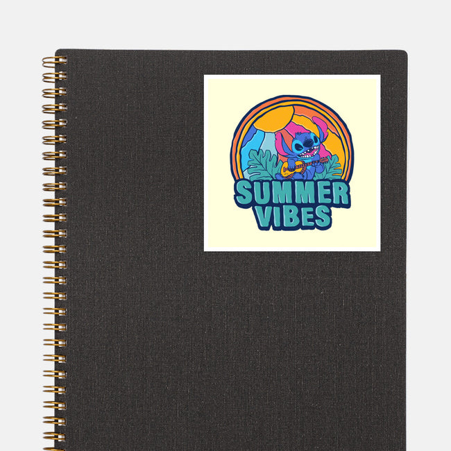 Alien Summer Vibes-None-Glossy-Sticker-spoilerinc