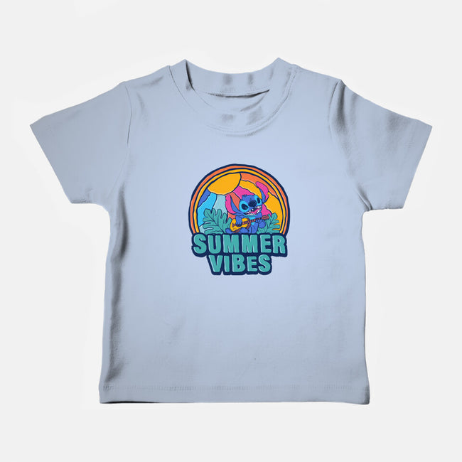 Alien Summer Vibes-Baby-Basic-Tee-spoilerinc