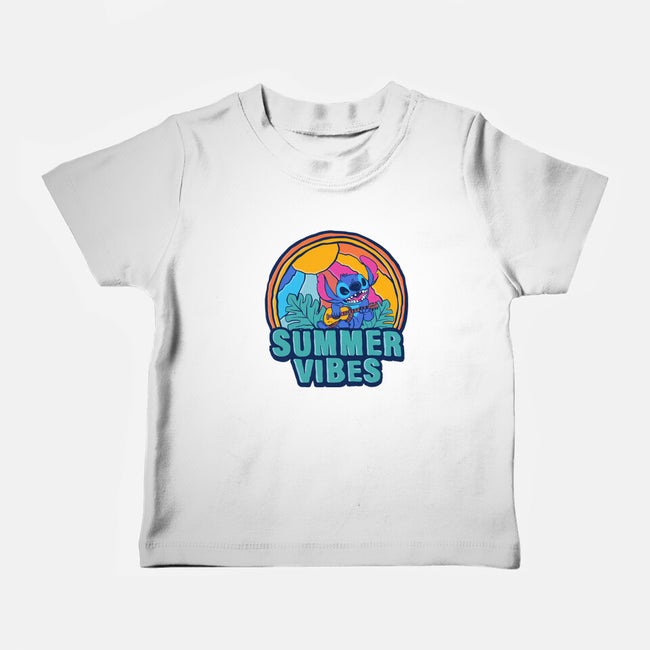 Alien Summer Vibes-Baby-Basic-Tee-spoilerinc