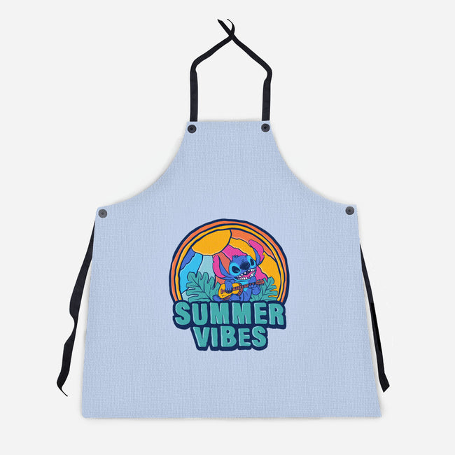 Alien Summer Vibes-Unisex-Kitchen-Apron-spoilerinc