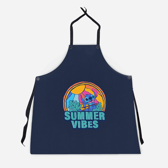 Alien Summer Vibes-Unisex-Kitchen-Apron-spoilerinc