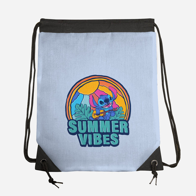 Alien Summer Vibes-None-Drawstring-Bag-spoilerinc