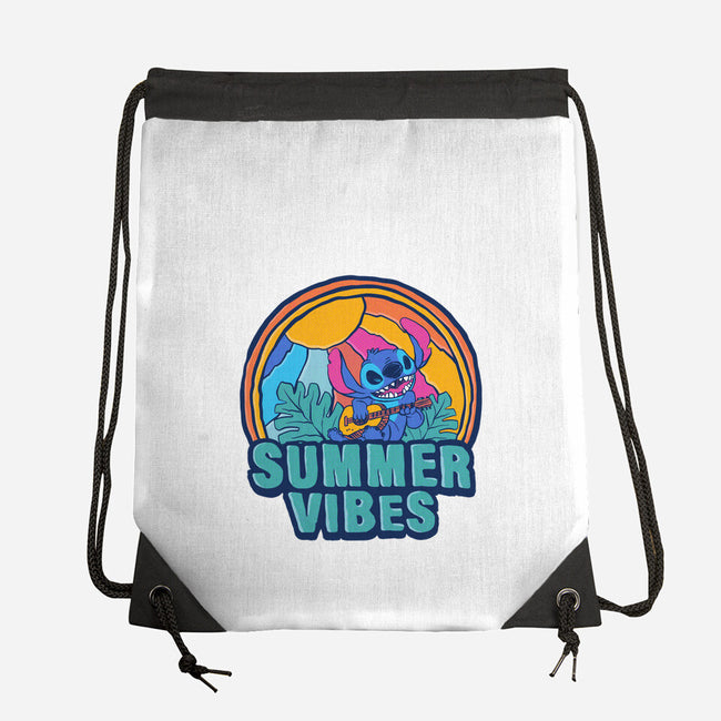 Alien Summer Vibes-None-Drawstring-Bag-spoilerinc