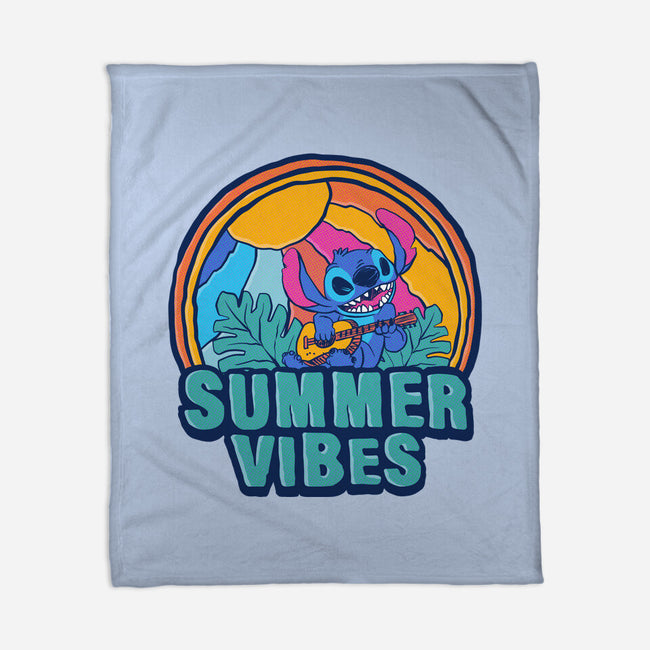 Alien Summer Vibes-None-Fleece-Blanket-spoilerinc