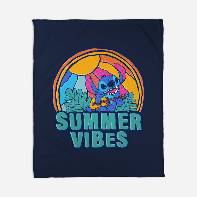 Alien Summer Vibes-None-Fleece-Blanket-spoilerinc