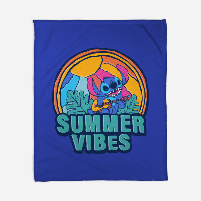 Alien Summer Vibes-None-Fleece-Blanket-spoilerinc