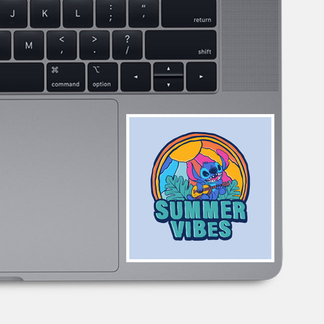 Alien Summer Vibes-None-Glossy-Sticker-spoilerinc