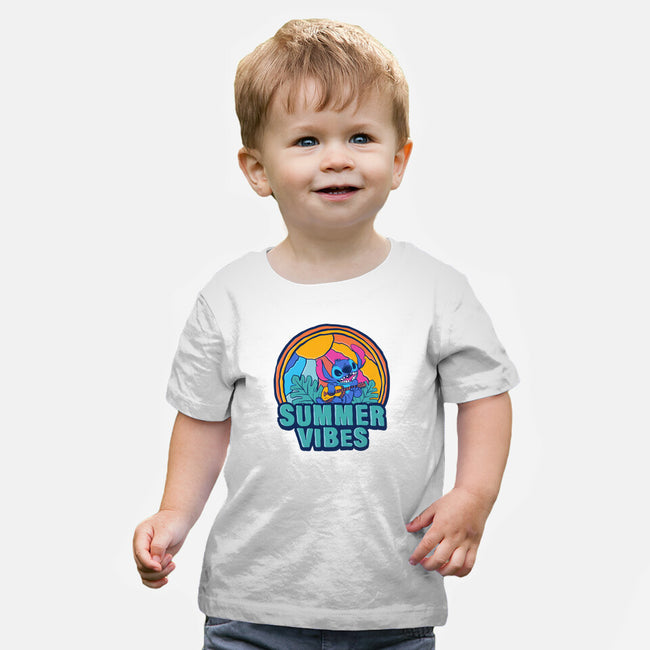 Alien Summer Vibes-Baby-Basic-Tee-spoilerinc