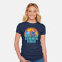 Alien Summer Vibes-Womens-Fitted-Tee-spoilerinc