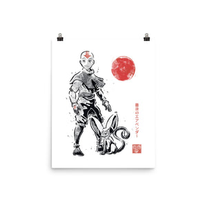 Air Bender Sumi-e