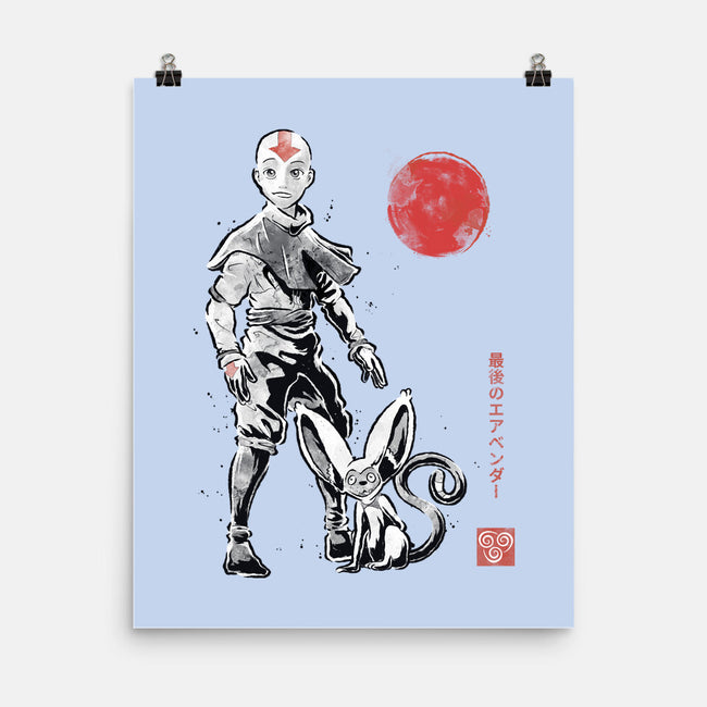 Air Bender Sumi-e-None-Matte-Poster-Astrobot Invention