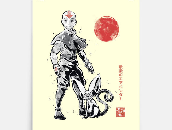 Air Bender Sumi-e
